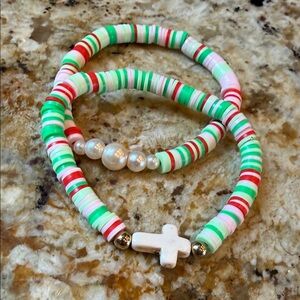 Christmas bracelet duo. Cute stocking stuffers.